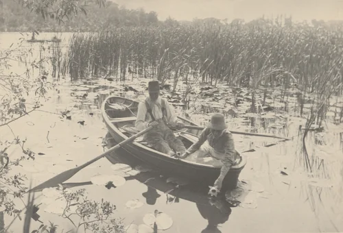 Gathering Water-Lilies by Peter Henry Emerson, photograph, 1886