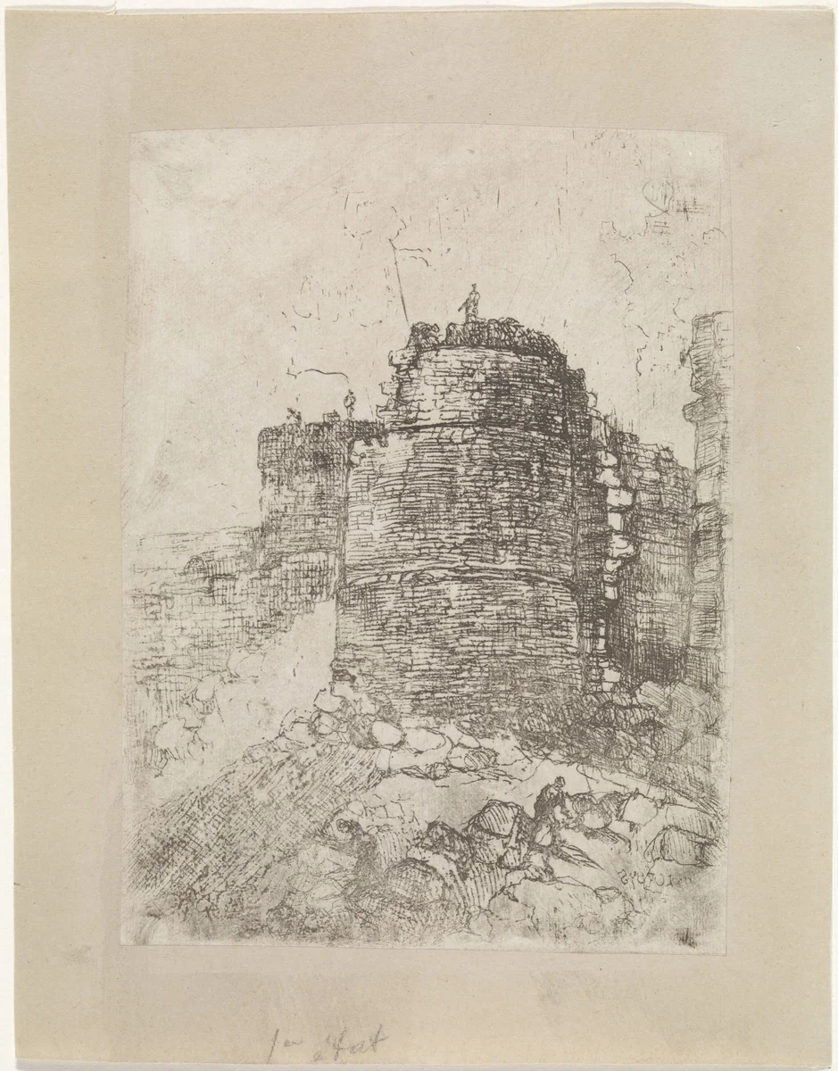 Bastion Lindenkruis te Maastricht by Alexander Schaepkens, print, 1830-1899