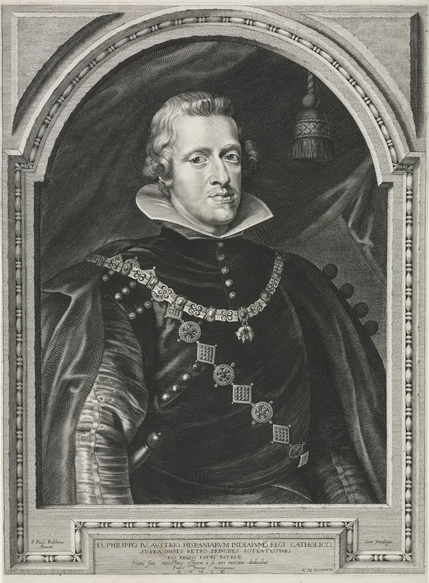 Portrait of Philip IV by Paulus Pontius, print