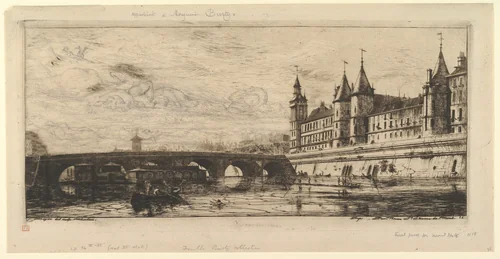 Le Pont au Change by Charles Meryon, print, 1854