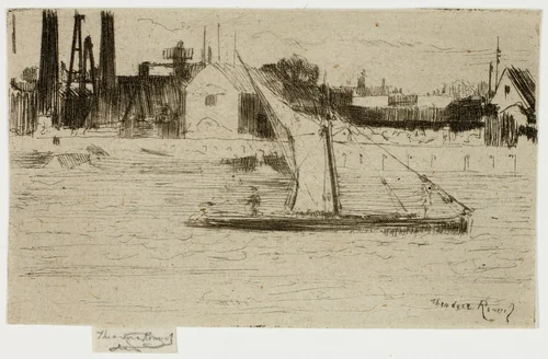The Little Barge, Chelsea by Theodore Roussel, print, 1888-1889