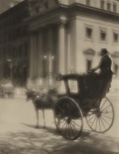 The Hansom Cab, New York by Paul Anderson, photograph, 1909