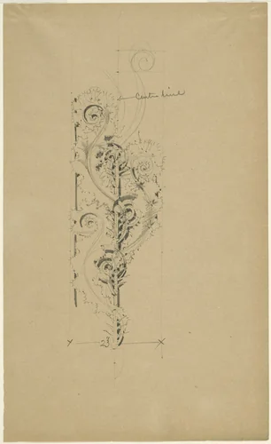 McVickers Theater: Sketch for Untitled Ornamental Band by Louis Sullivan, drawing, 1878-1896
