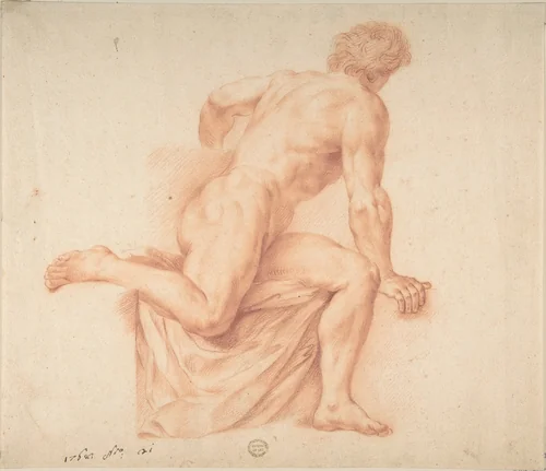 Nude Study by anonymous, drawing, 1768
