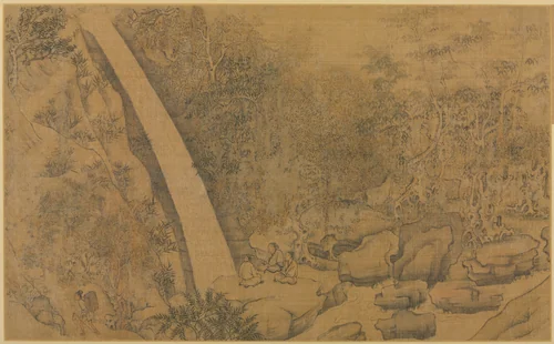 Dwelling in the Longmian ("Sleeping Dragon") Mountains by Li Gonglin (李公麟), painting, 1049-1106