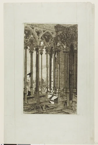 The Gallery of Notre-Dame, Paris by Edmond Gosselin, print, 1853