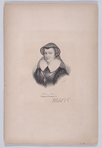 Mary, Queen of Scots by Delpech, print, 1835-1845