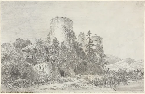 Vue du Chateau de Saconnex by Louis-François Cassas, drawing, 1756-1827