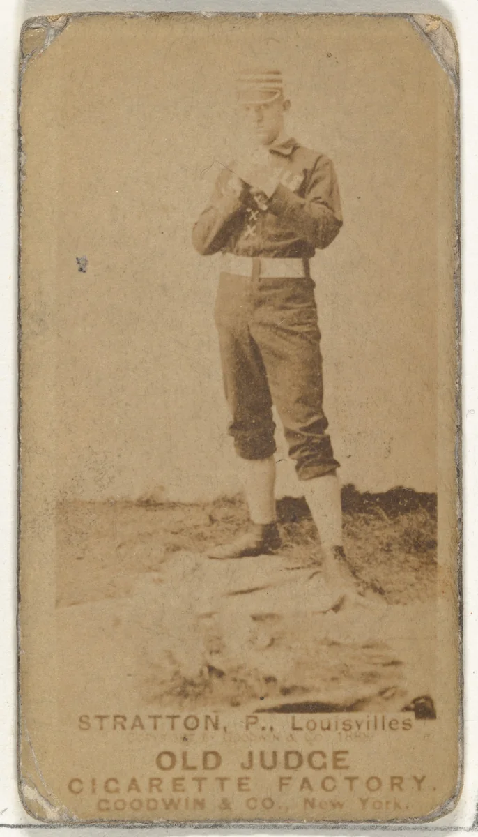 Chilton Scott Stratton, Pitcher, Louisville Colonels, from the Old Judge series (N172) for Old Judge Cigarettes by Goodwin & Company, photograph, 1888