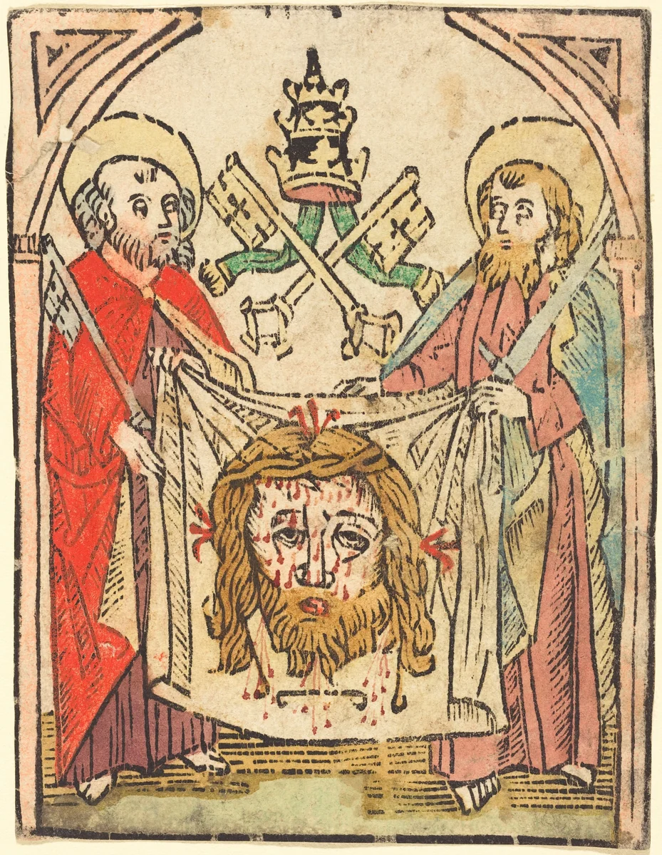 Saints Peter and Paul with the Sudarium by German 15th Century, print, 1475