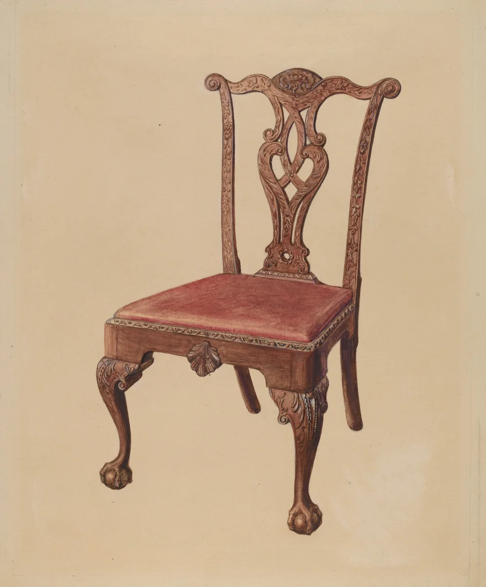 Chair by Bernard Gussow, index of american design, 1935-1942