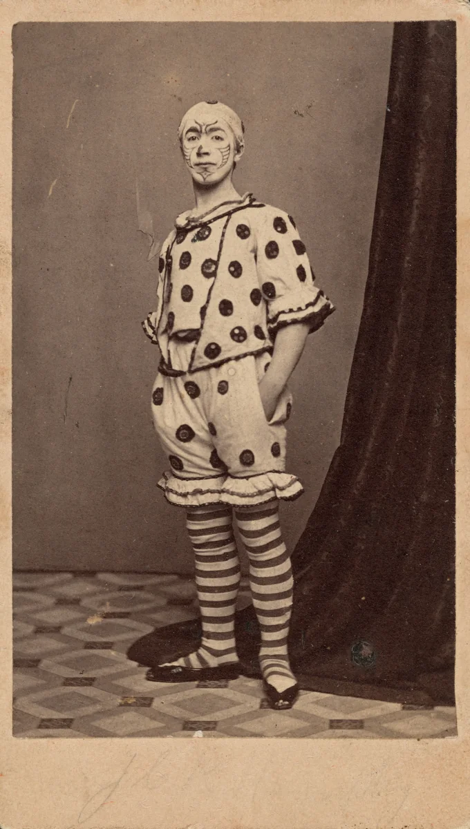 Portrait of a Clown by Fisher Brothers, photograph, 1858-1868