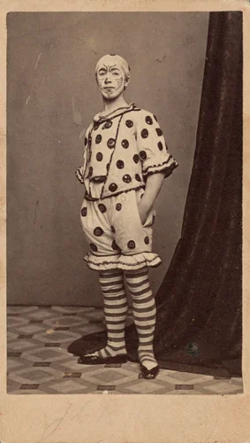 Portrait of a Clown by Fisher Brothers, photograph, 1858-1868
