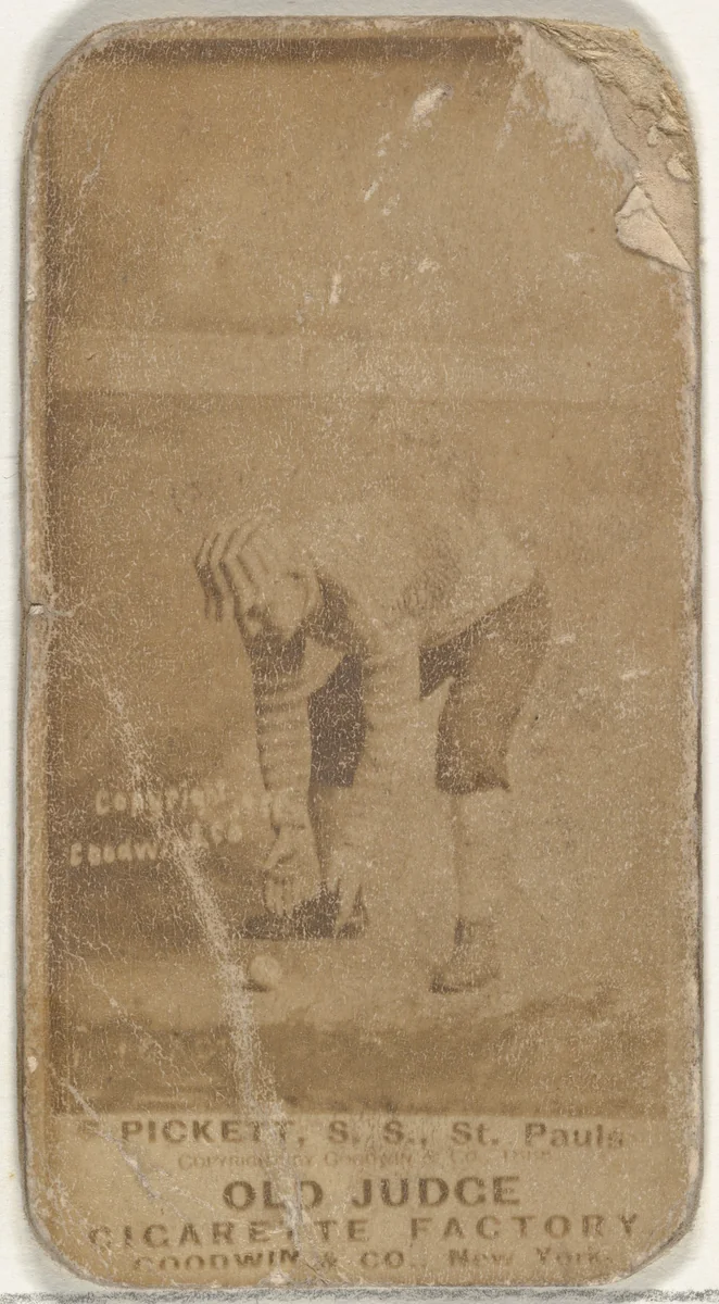 John Thomas Pickett, Shortstop, St. Paul Apostles, from the Old Judge series (N172) for Old Judge Cigarettes by Goodwin & Company, photograph, 1888