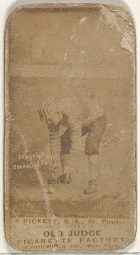 John Thomas Pickett, Shortstop, St. Paul Apostles, from the Old Judge series (N172) for Old Judge Cigarettes by Goodwin & Company, photograph, 1888