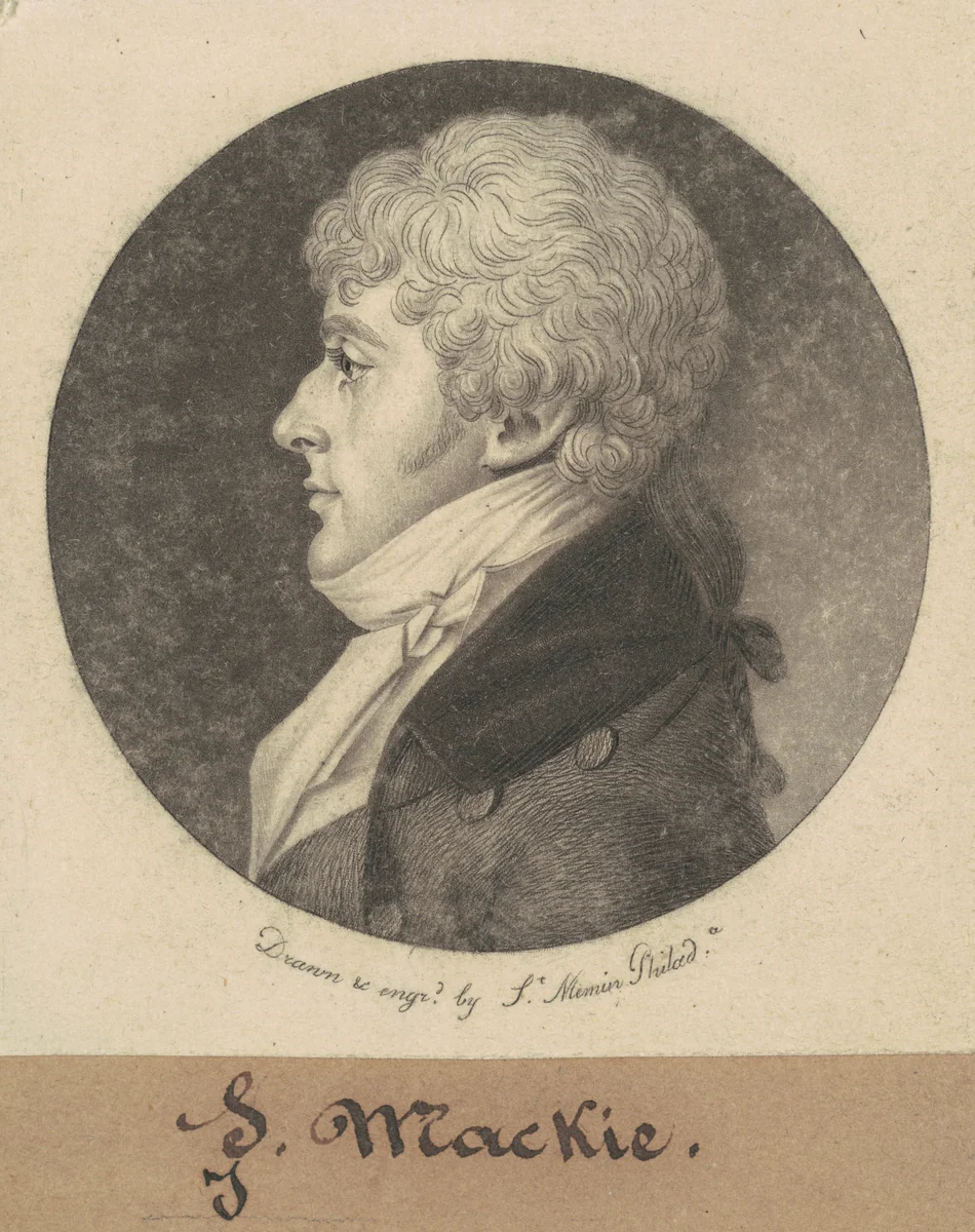 J. McKie by Charles B. J. Févret de Saint-Mémin, print, 1800
