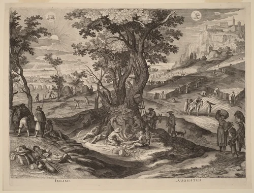 July and August by Aegidius Sadeler II
Paul Bril, print, 1615