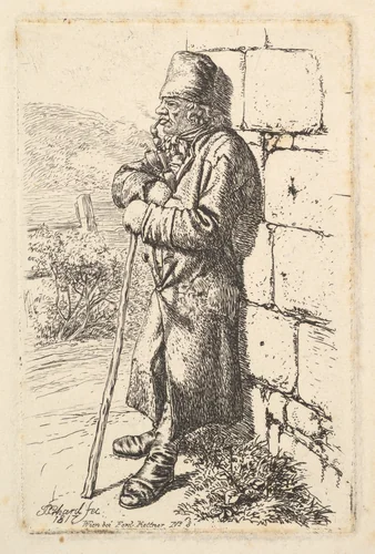 The Tobacco Smoker by Johann Christoph Erhard, print, 1817