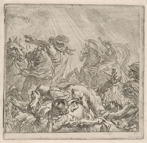 De bekering van Paulus by Cornelis Schut, print, 1618-1655