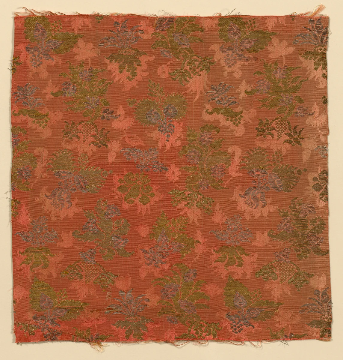 Fragment by France or Spain, textile, 1690-1710