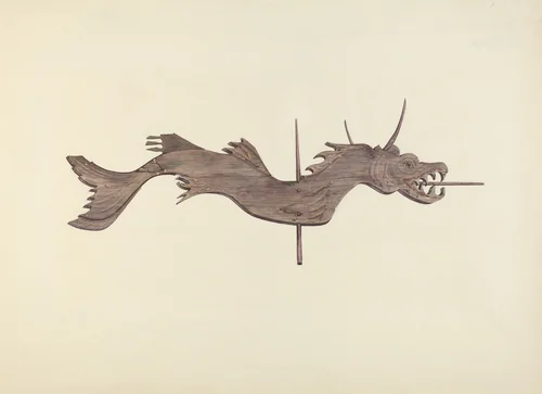 Dragon Weather Vane by Dorothy Hay Jensen, index of american design, 1935-1942