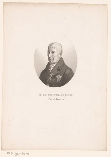 Portret van Charles-François Lebrun by Ambroise Tardieu, print, 1820-1828
