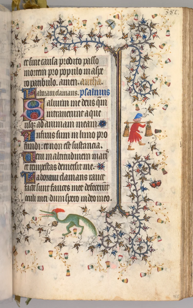 Hours of Charles the Noble, King of Navarre (1361-1425): fol. 186r, Text by Master of the Brussels Initials and Associates, book, 1400-1410