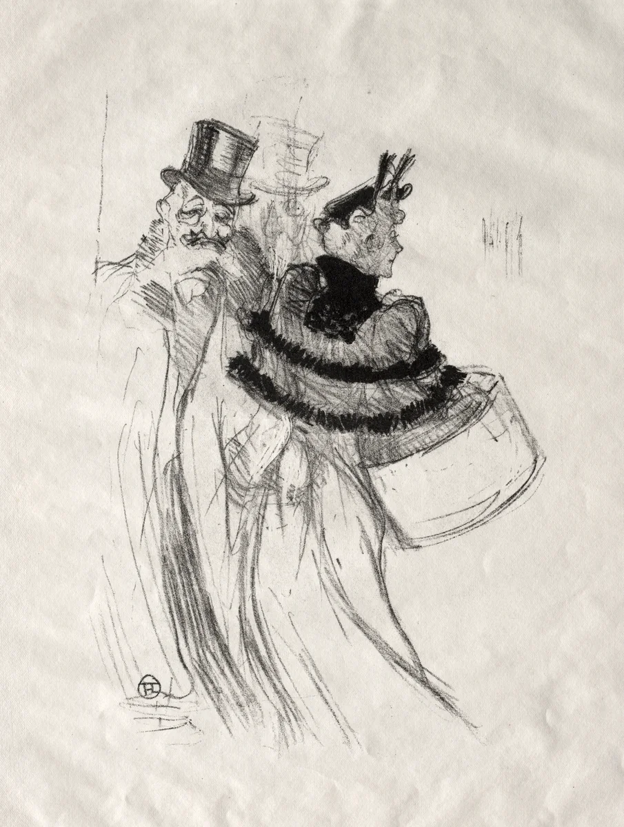 The Old Gentlemen by Henri de Toulouse-Lautrec, print, 1894