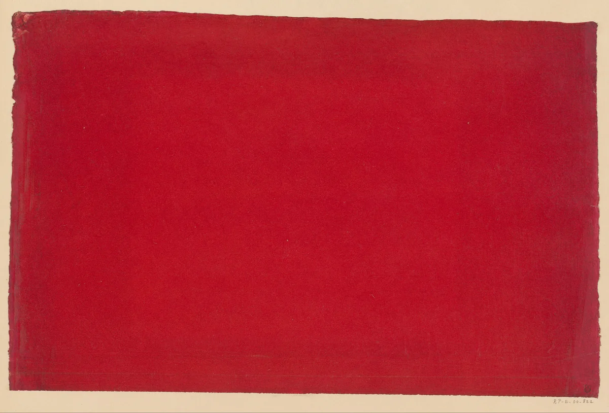 Effen rood papier by anonymous, other, 1800-1900