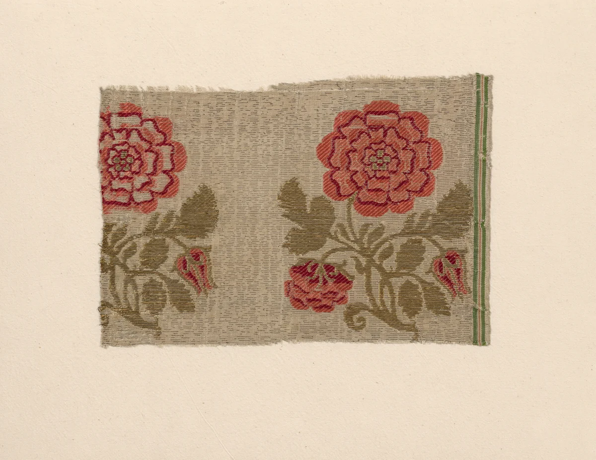 Fragment by Italy, textile, 1650-1700