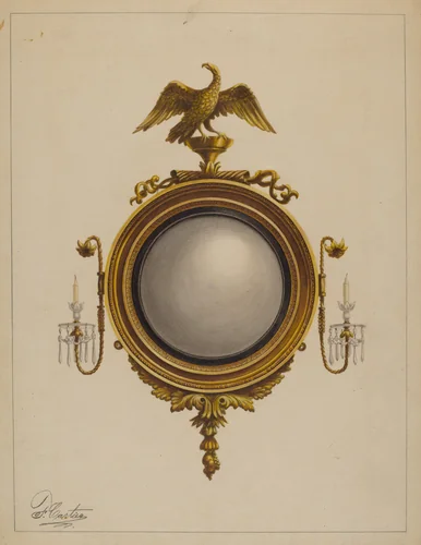 Mirror (one of a pair) by Ferdinand Cartier, index of american design, 1936