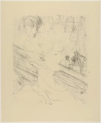 Emilienne d'Alençon from Portraits of Actors and Actresses: Thirteen Lithographs (Portraits d'Acteurs & Actrices: Treize Lithographies) by Henri de Toulouse-Lautrec, print, 1898