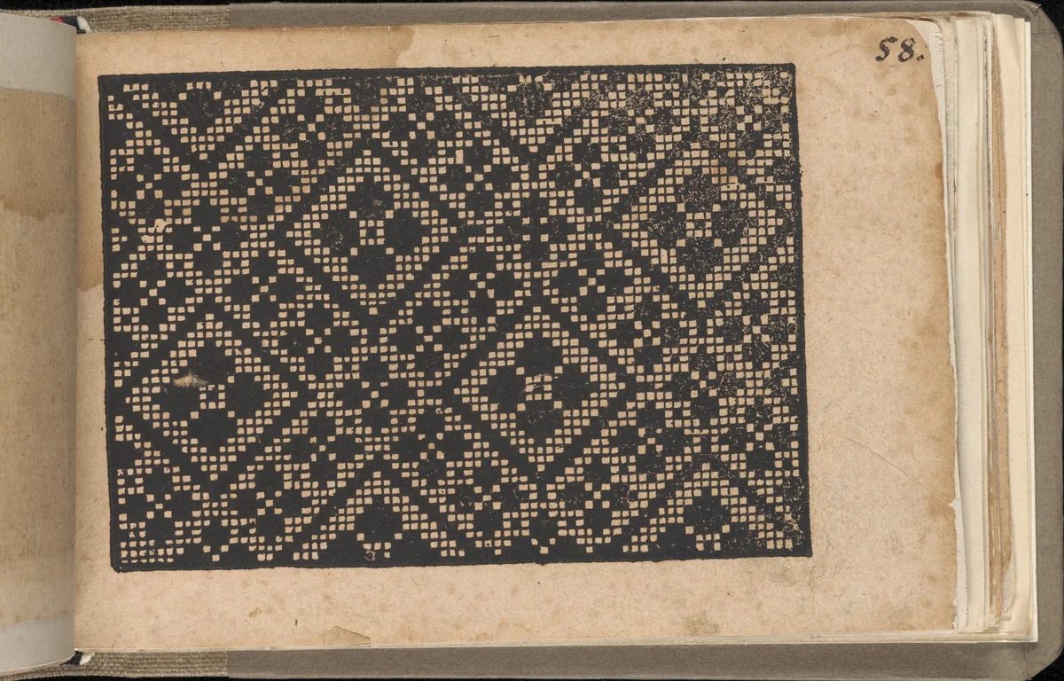 Schön newes Modelbuch (Page 58r) by Sigismundus Latomus, book, 1608