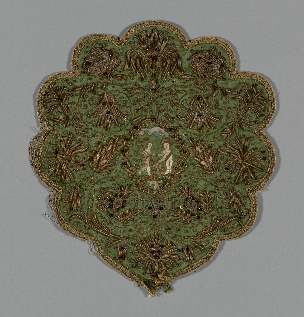 Medallion by Italy, textile, 1601-1700
