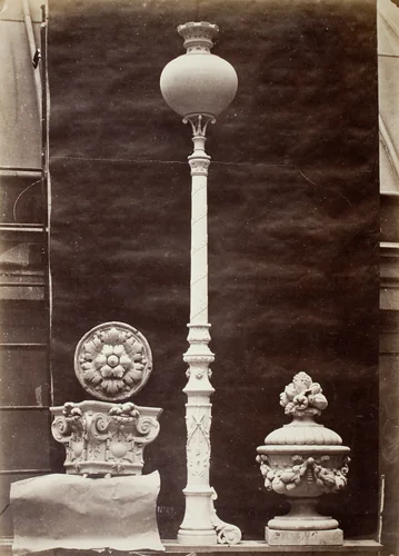 Interior Details and Candelabra, Théâtre du Vaudeville, Paris by Louis-Emile Durandelle, photograph, 1869