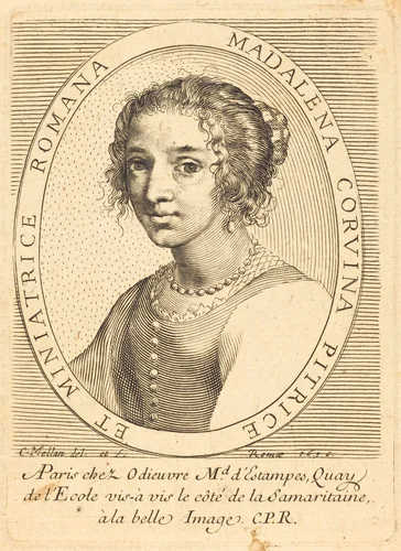 Maddalena Corvina by Claude Mellan, print, 1636