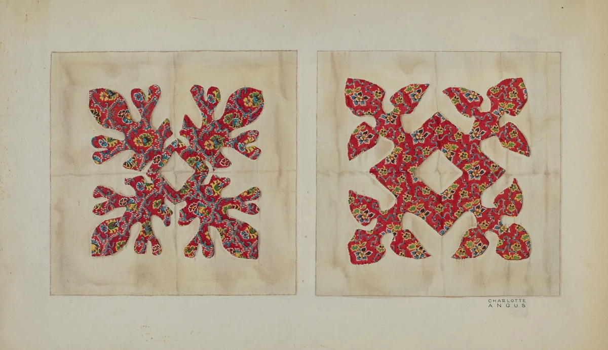 Patchwork Squares by Charlotte Angus, index of american design, 1941