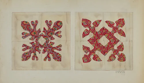 Patchwork Squares by Charlotte Angus, index of american design, 1941