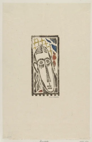 Head of a Man by Max Weber, print, 1919
