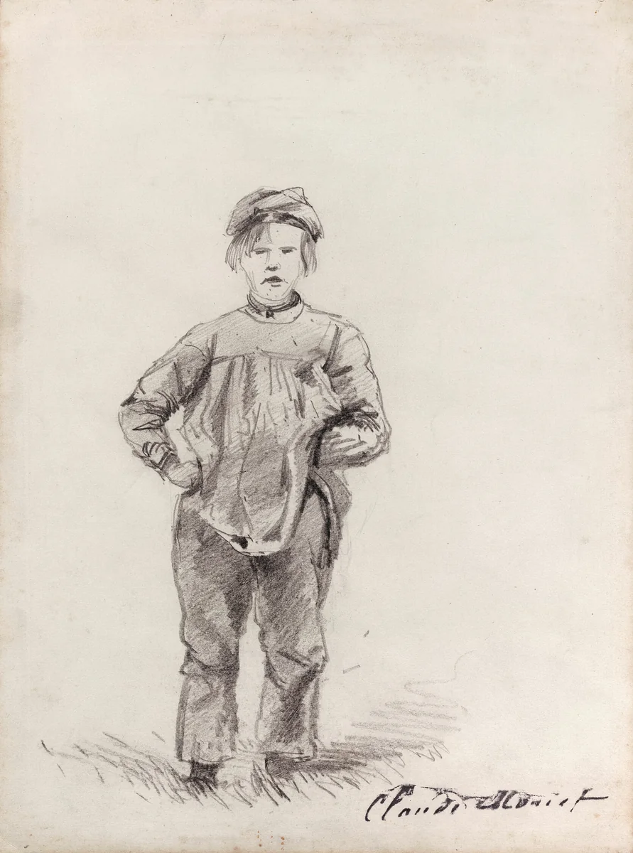 Boy in the Country by Claude Monet, print, 1857