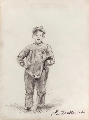 Boy in the Country by Claude Monet, print, 1857