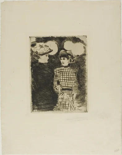 To Bullier's by Jean-Louis Forain, print, 1871-1881