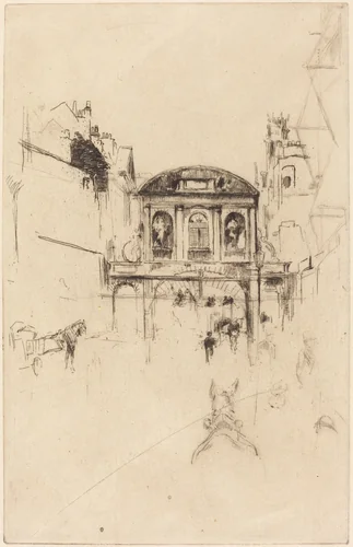 Temple Bar by James McNeill Whistler, print, 1877