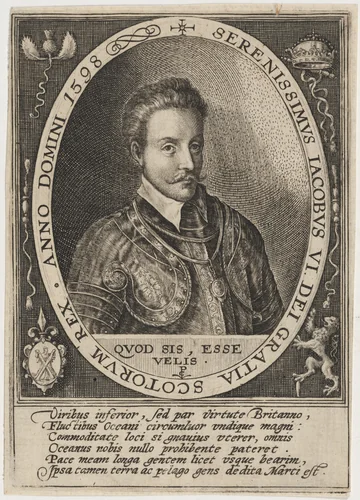 James I, as King of Scotland by Crispijn van de Passe I, print, 1598
