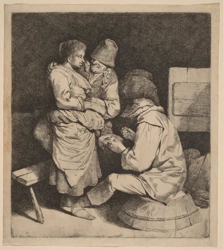 The Young Innkeeper by Cornelis Bega, print, 1631-1664