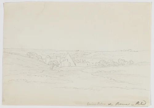 Pyramid of Gaius Cestius, at Rome by Richard Cooper II, drawing, 1774-1775