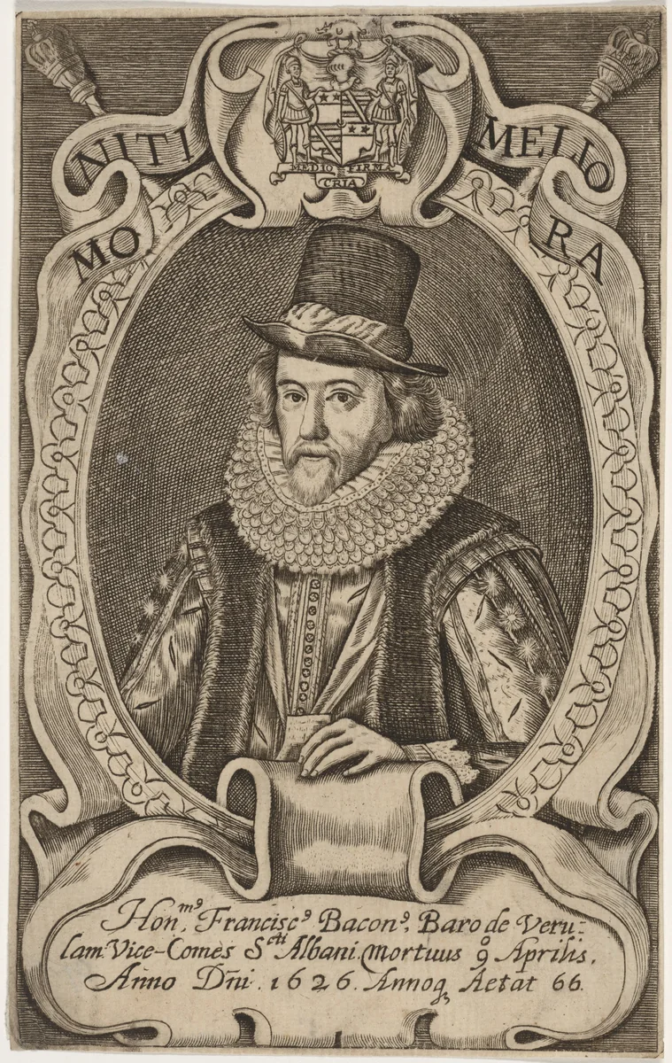 Sir Francis Bacon by Simon van de Passe, print, 1595-1647