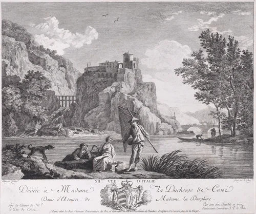 XIIeme Vue d'Italie. Le Bas by Joseph Vernet, print, 1725-1789
