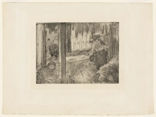 The Laundresses by Edgar Degas, print, 1879-1880