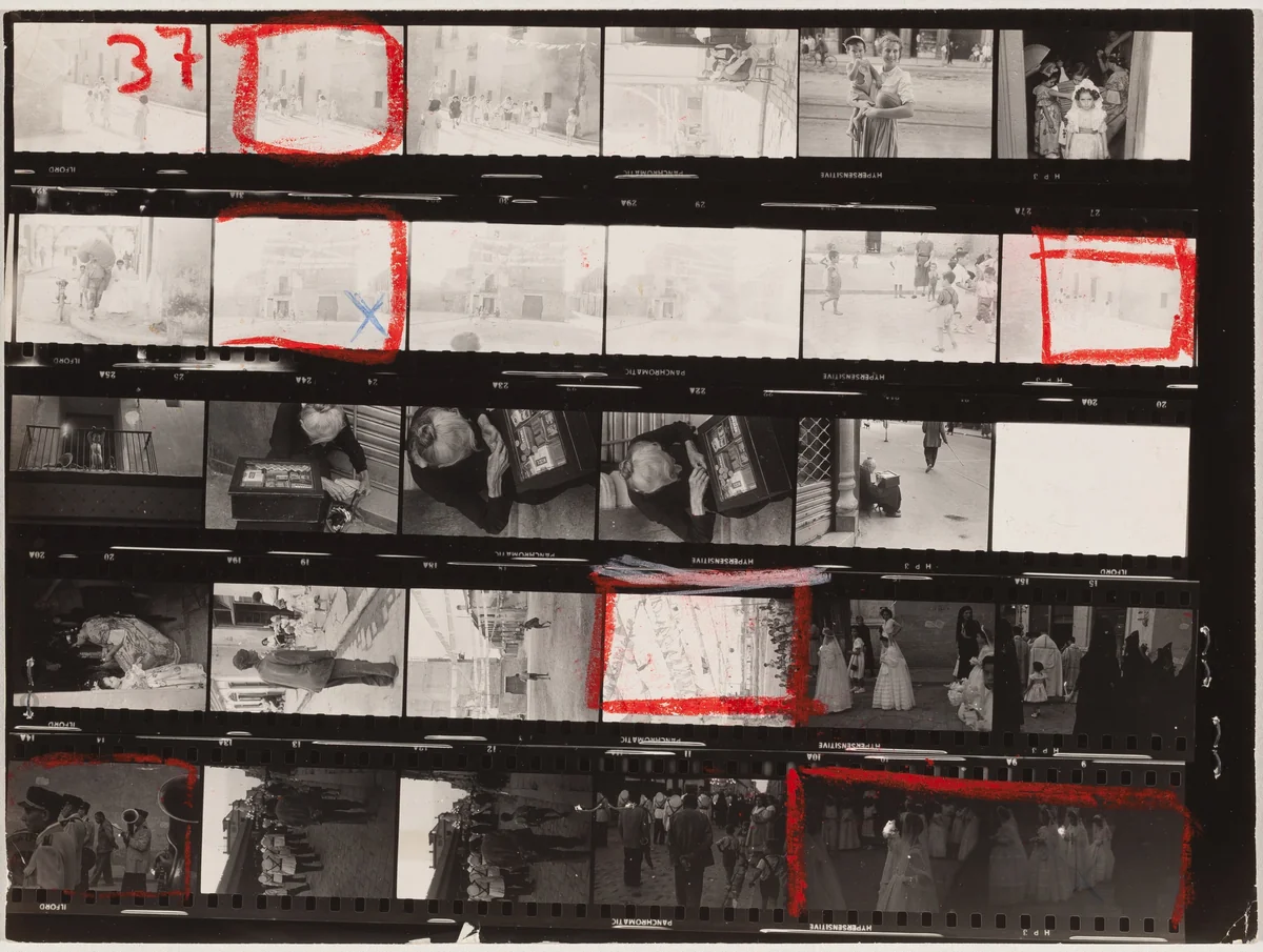 Valencia, Spain 37/Lines of My Hand 30/Black White and Things 1 by Robert Frank, photograph, 1952